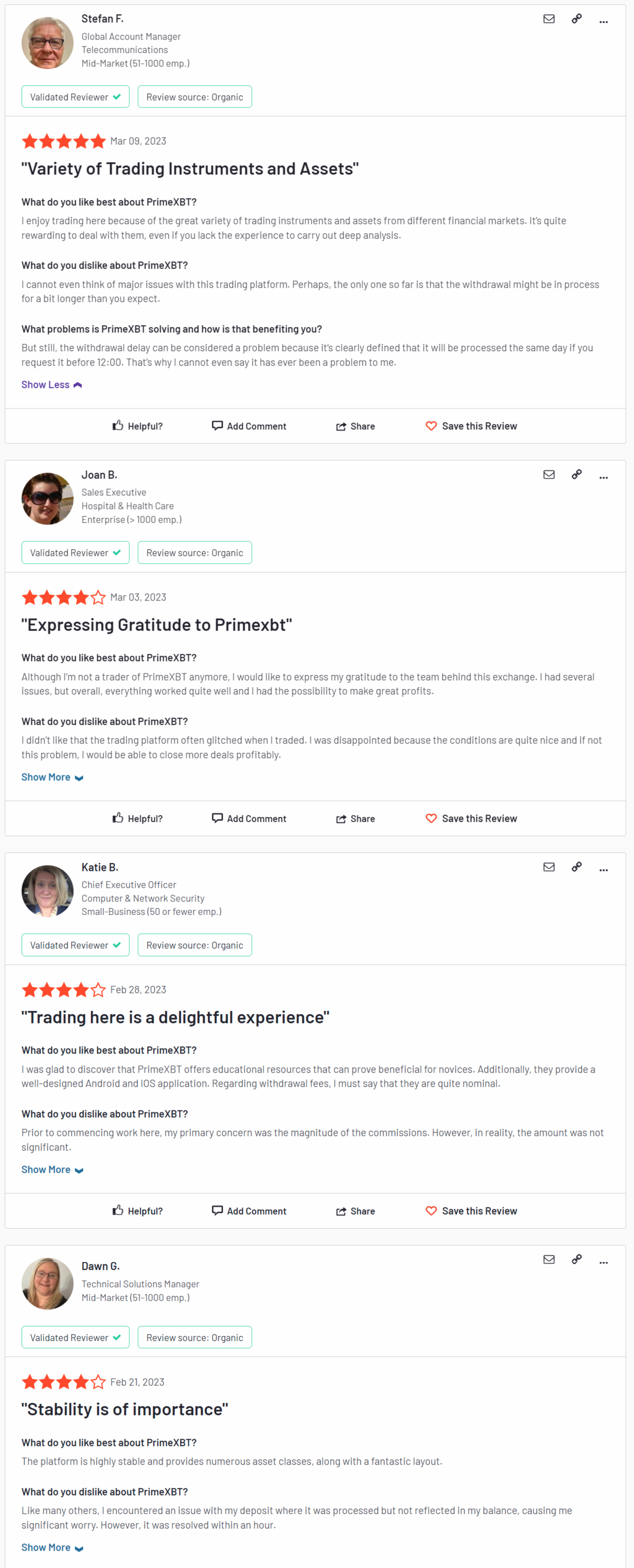 PrimeXBT reviews en ervaringen van klanten